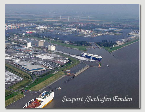 Überseehafen Emden Kaianlagen.